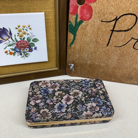 Vintage Jewelry Box Travel Jewelry Case Floral Jewelry Organizer - Picture 1 of 7
